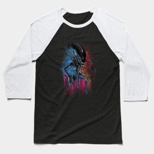 Alien Watercolor Baseball T-Shirt